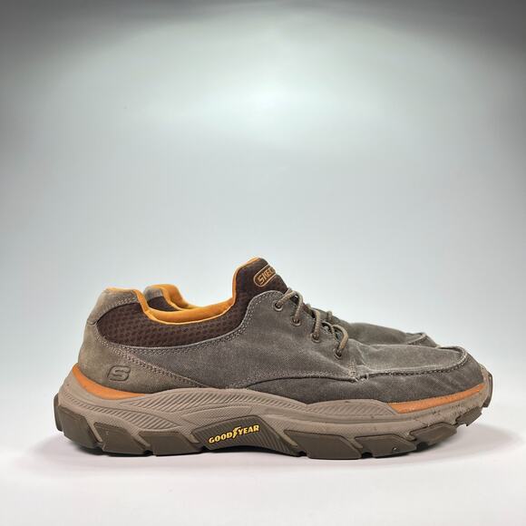 Skechers Respected Loleto Brown Leather Shoes Bungee Lace 204329 Men's Size 10.5 - Picture 1 of 11
